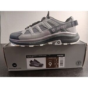 Hi-Tec Mens Hiking Shoes Grey Lilac Low Top Trail Sneakers 1975032 Size 9 NEW